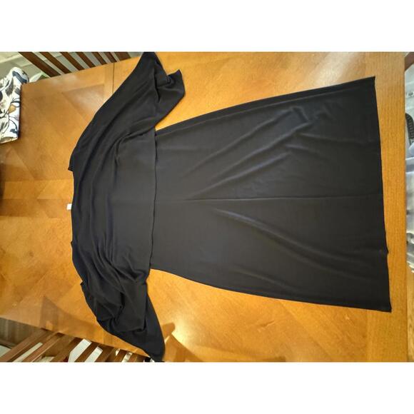 Black Women's Dress with 3/4 Sleeves Chicos size 2 - Picture 6 of 6
